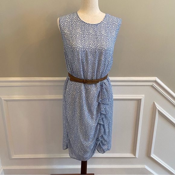 Sam Edelman Women’s Ruffle Mini Dress Soft Blue Size 14 - Picture 4 of 10